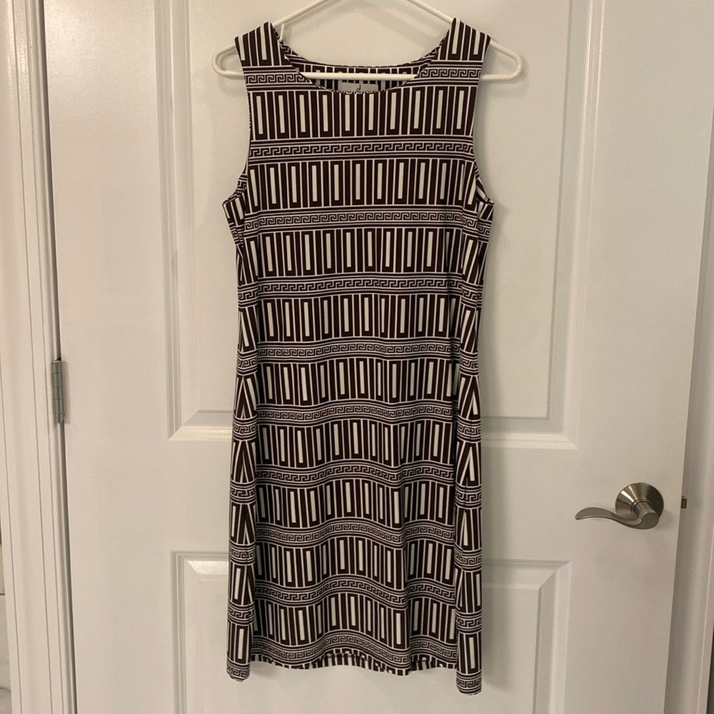 Jude Connally Brown and White Dress size Medium